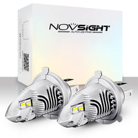 NOVSIGHT 2x H4 LED Auto Scheinwerfer Fern-/Abblendlicht Birnen 90W 20000LM  6500K